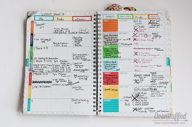 daily planner examples