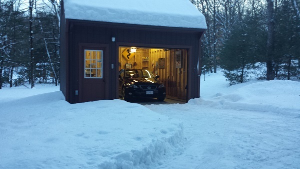 Lexus IS in Garage Winter
