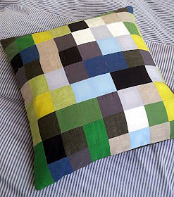 digital patchwork,modern patchwork cushion, pixel patchwork, pixelated cushion, pixel cushion, pixel stashbuster
