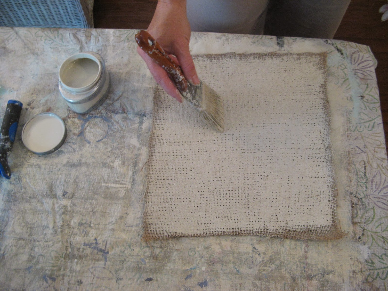 Susan Snyder BURLAP PAINT TEXTURE