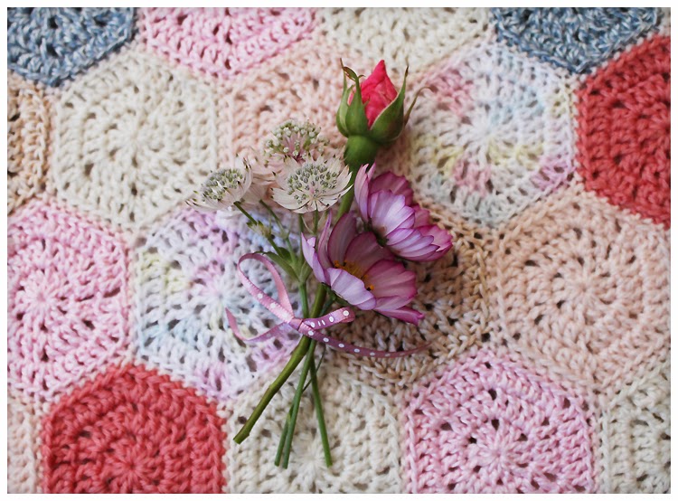 Camellia Rose Summertime Patchwork Quilt Blanket finished at last!