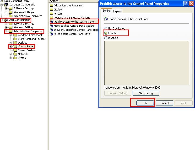 SASWATHAM IT TALK How to disable or Limit access of Control Panel in