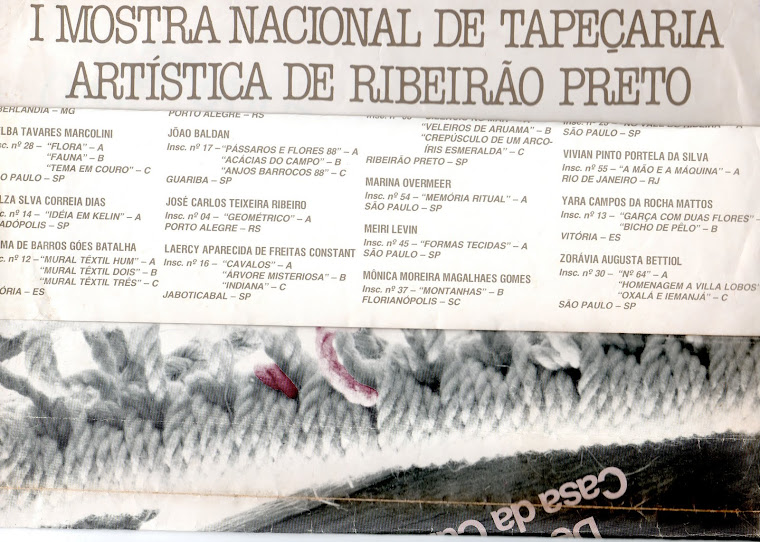 Cartaz-convite da I Mostra Nacional de Tapeçaria Artística de Ribeirão Preto, SP.