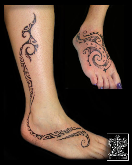 tatouage polynesien polynesian tattoo feet tatouage polynesien polynesian tattoo feet