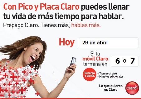 pico y placa comcel hoy Lunes 29 de Abril 2013 pico y placa claro