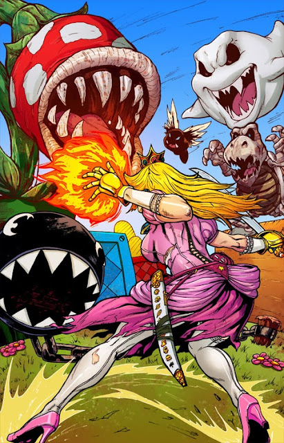 La Princesa Peach lo parte en este FanArt La Princesa Peach lo parte en este FanArt