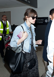 Keira Knightley arrives at  LAX Airport alone