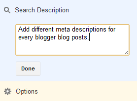 Search Description Feature in Blogger Search Description Feature in Blogger
