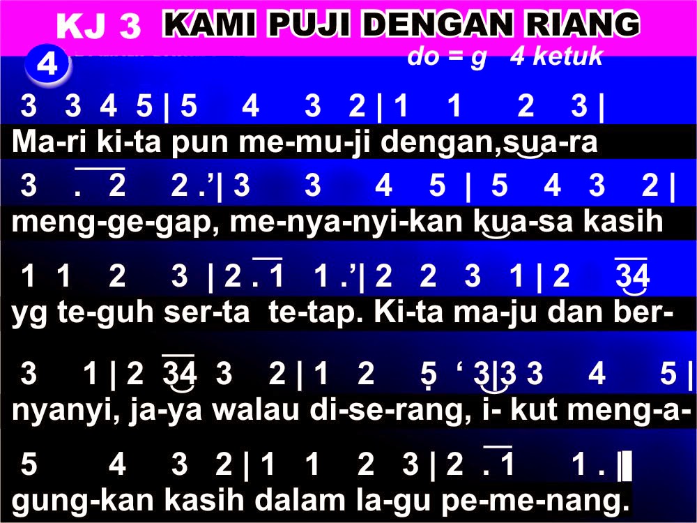 Lagu Gereja Rohani Kristen: Kidung Jemaat.003. KAMI PUJI DENGAN RIANG