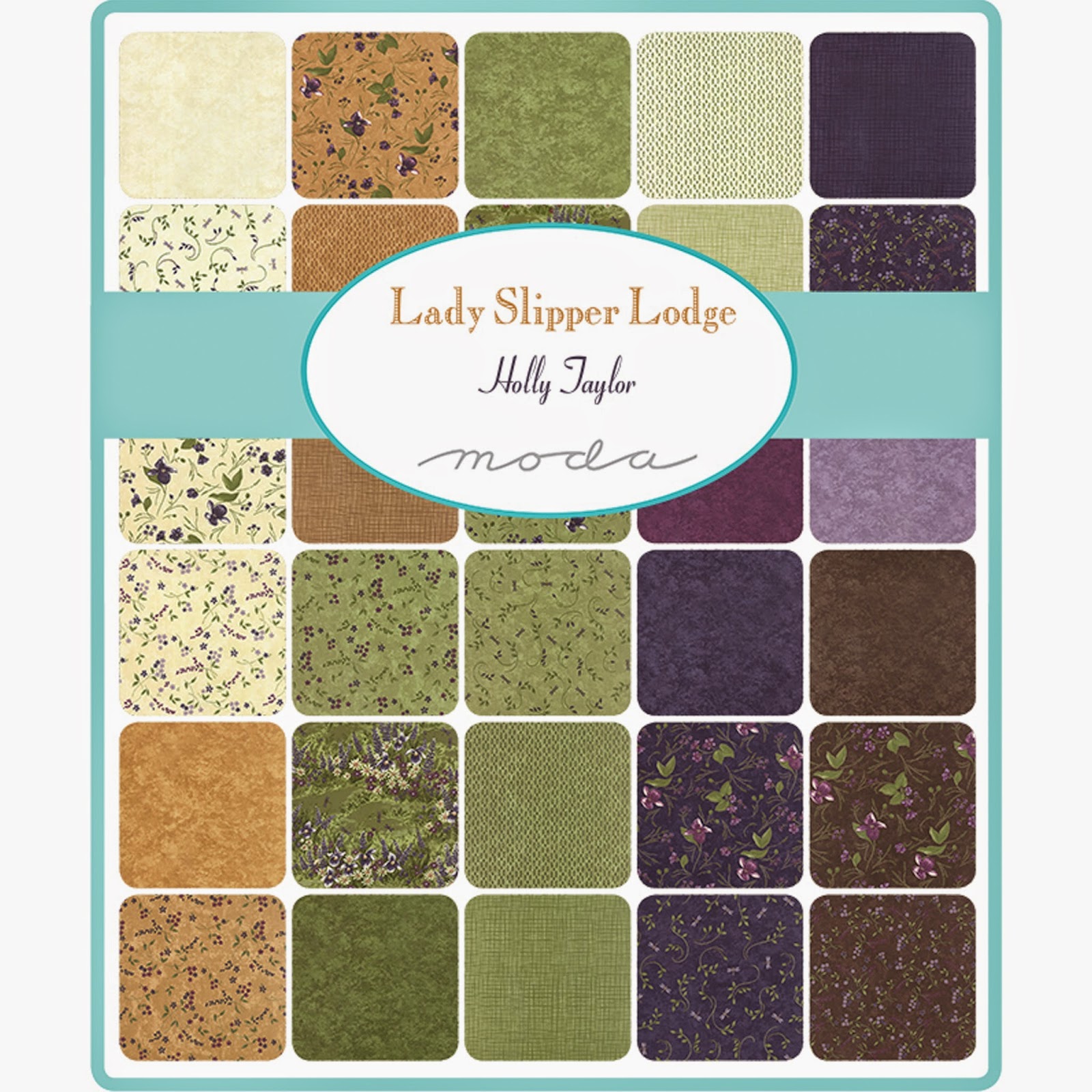 Crazy Quilt Girl Fabric Shop Moda LADY SLIPPER LODGE Fabric