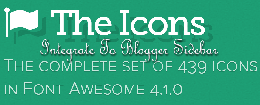 add font awesome to blogger sidebar