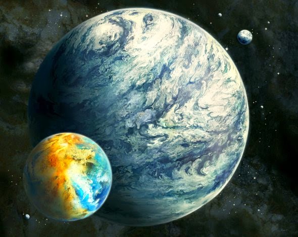 Surrealismo e ficção científica nas ilustrações espaciais de Valentinia Korshunakova Valentinia Korshunakova Elitanna deviantart ilustrações surreal ficção planetas universo photoshop