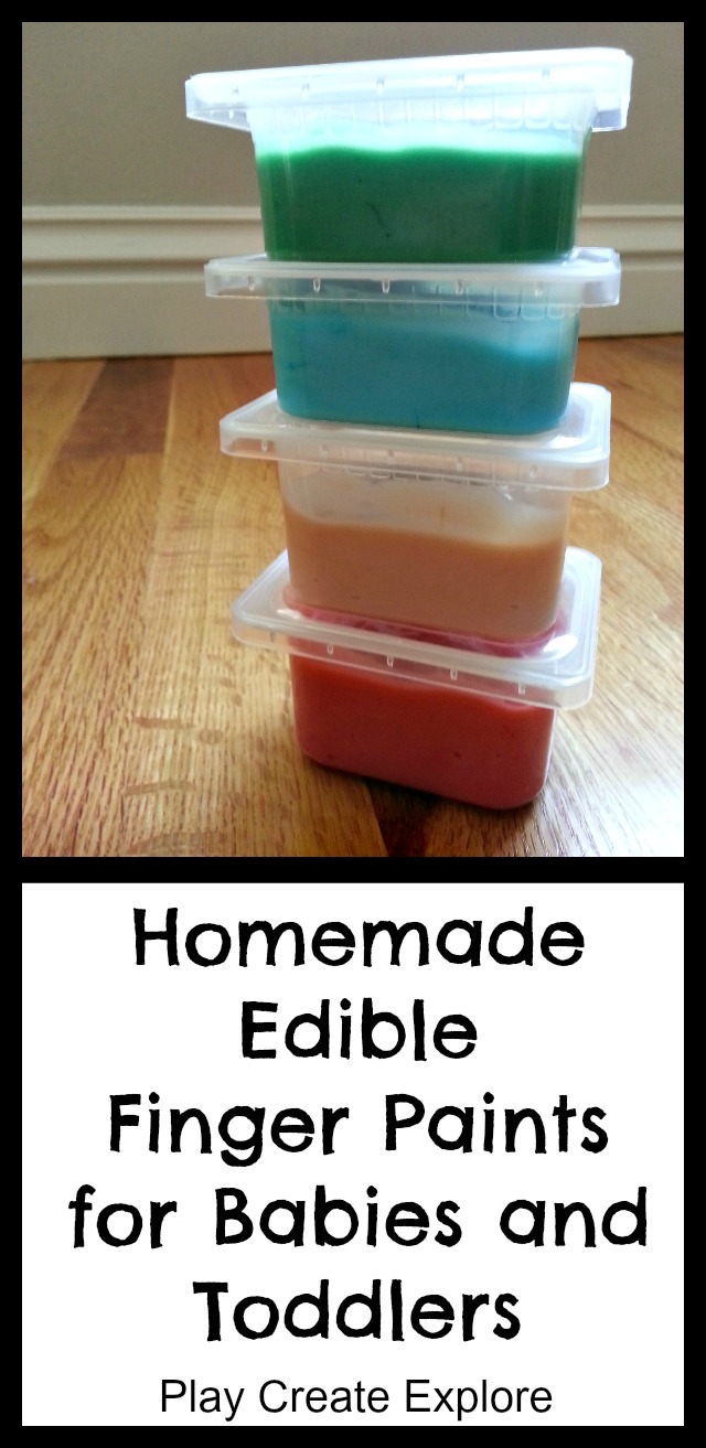 Play Create Explore Homemade Edible Finger Paints for Babies and Toddlers