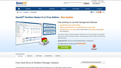 EaseUS Partition Master Free Edition, File and Hard Disk