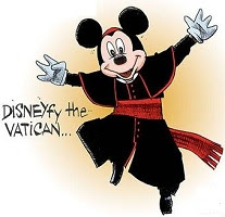 Aislin: Disneyfy the Vatican! Mickey Mouse for Pope!