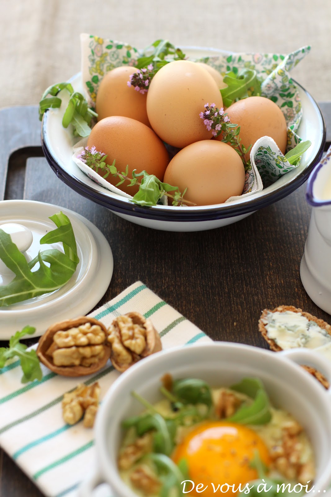 De vous à moi... OEUFS COCOTTE SAVEUR ROQUEFORT