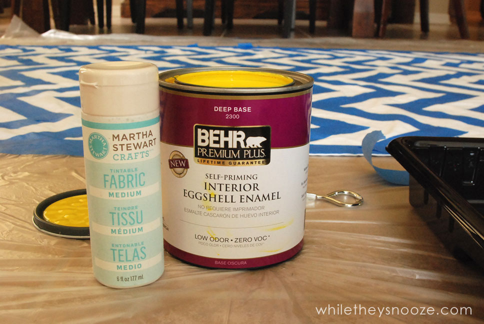 While They Snooze DIY Chevron Curtains Tutorial