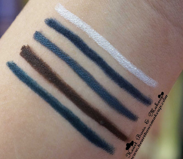 New Lakme Eyeconic Kajal Colors Green Brown Grey Blue White Review Swatches Price