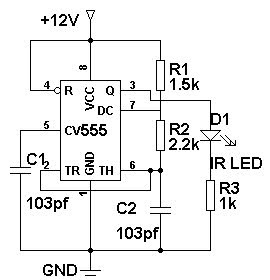 Remote Control Jammer Circuit using 555 IC