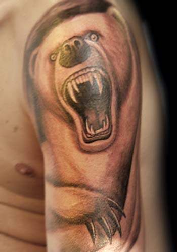 angry bear tattoo funny animal angry bear tattoo funny animal