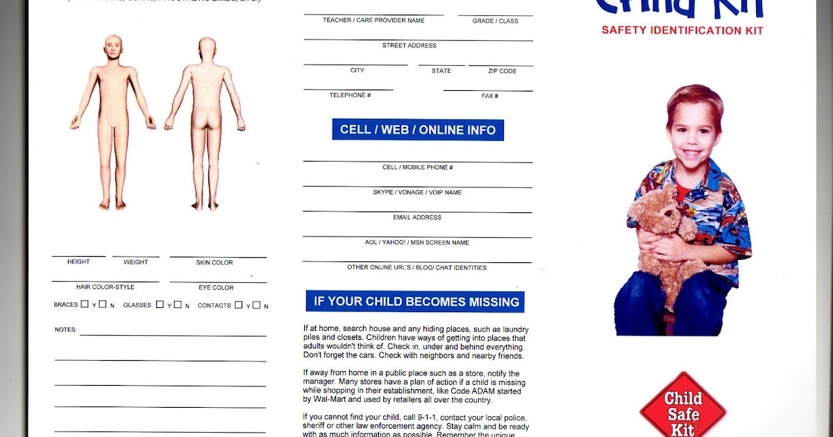 Frugal Freebies Free Printable Child ID Kit (ALL)