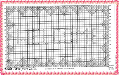 Tapete de Crochê personalisado com gráfico