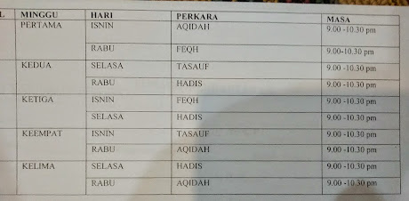 Jadual Kuliah