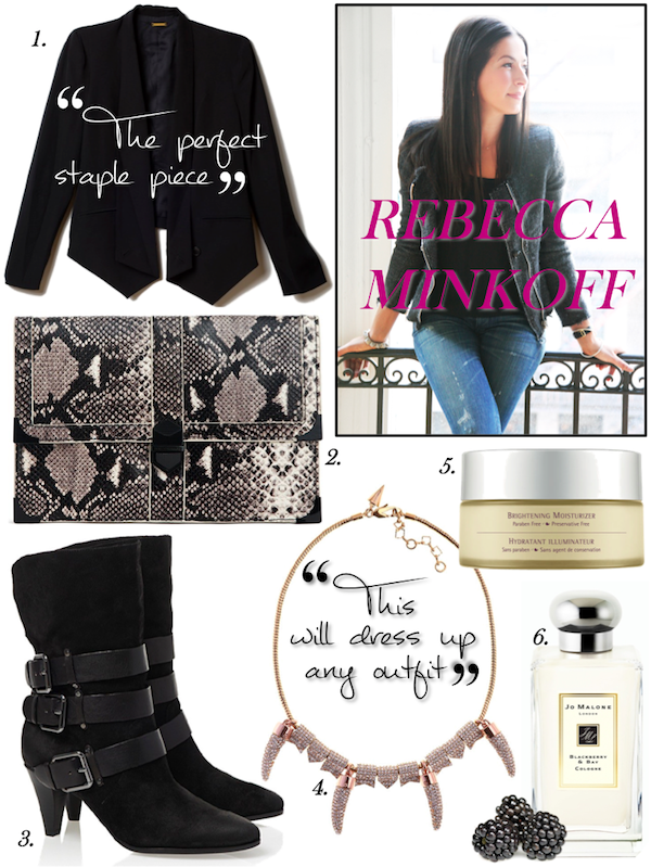 Rebecca Minkoff Selects Her Autumn Winter 2012 Essentials Coco S