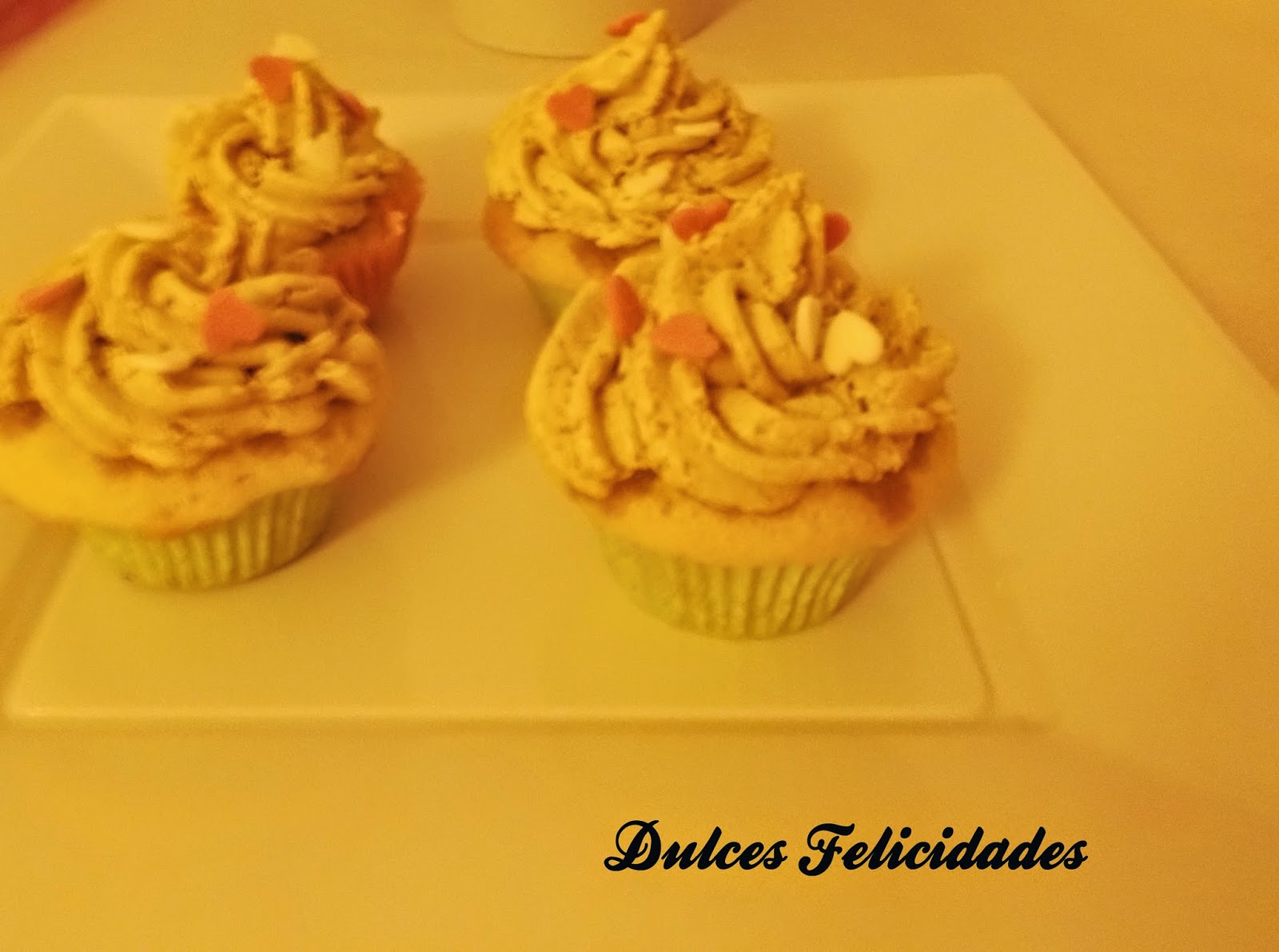 Cupcakes de crema de moka Cupcakes de crema de moka