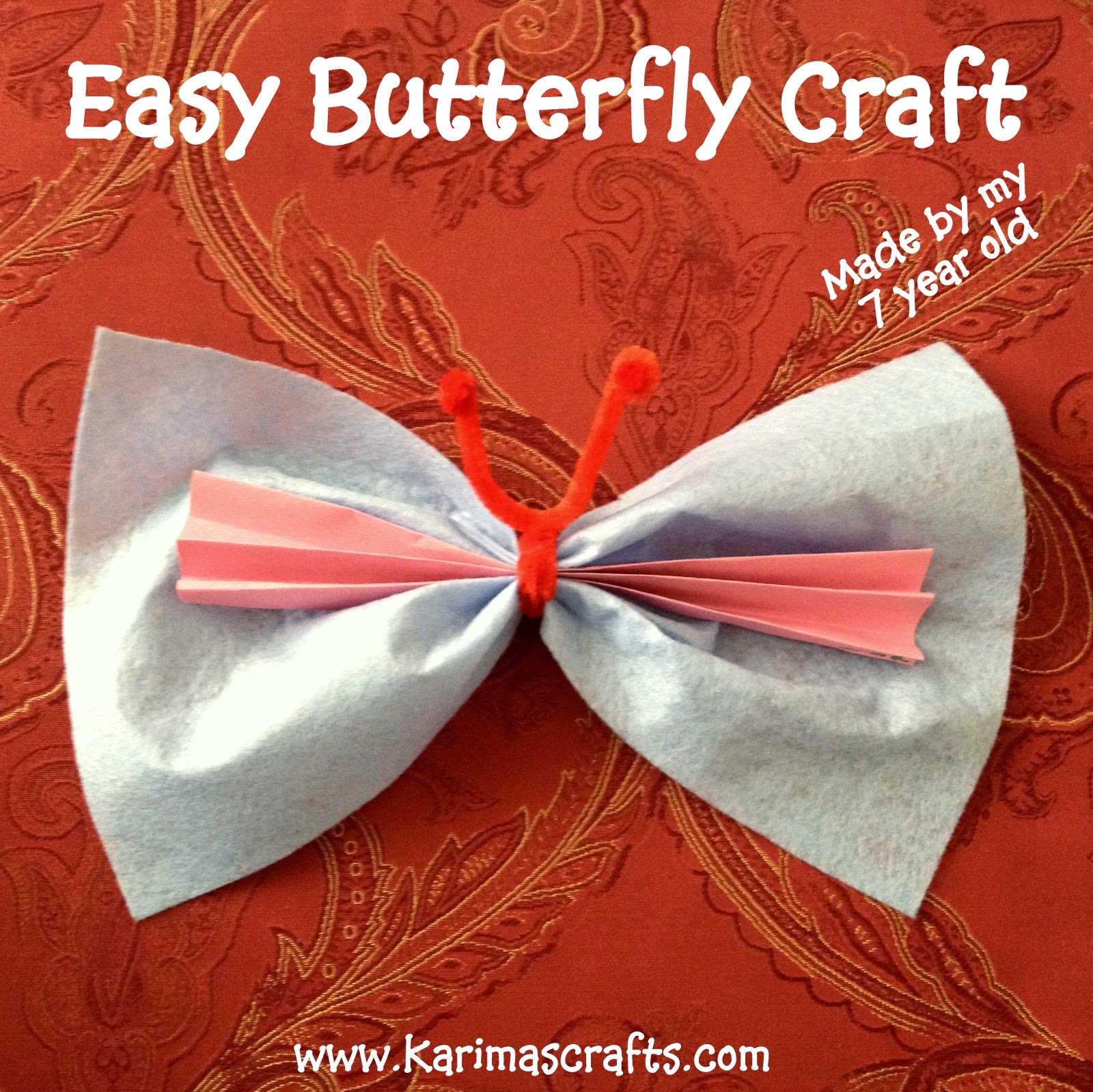 Karima's Crafts Easy Butterfly Craft
