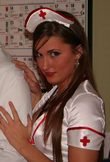 Quote: “She wore a naughty nurse's uniform paired with leopard-print tights, ... Quote: “She wore a naughty nurse's uniform paired with leopard-print tights, ...