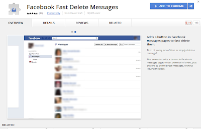 Facebook delete all chat in one click extension