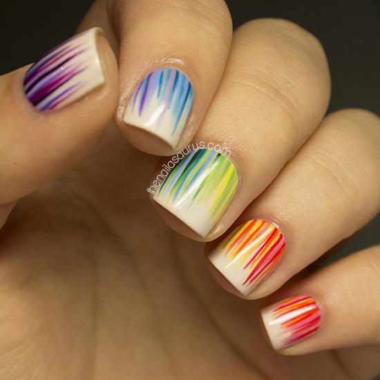 31dc2013 day 9 rainbow nails