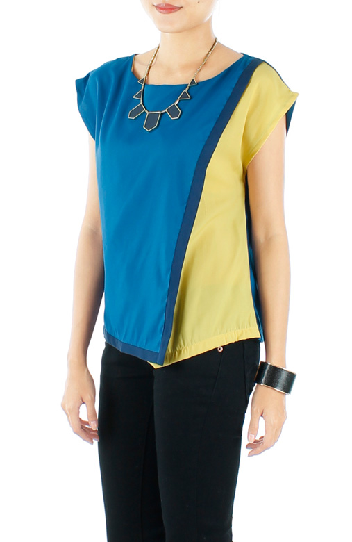 Dart Colour Block Shell Top