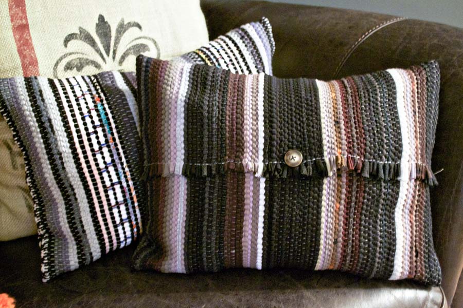 Pamela Joyce Dollar Store Rag Rug Pillow Covers