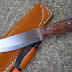 Charles May Bushcraft Knife rehandled in Burr Elm