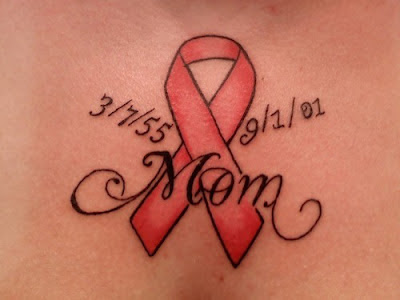 Breast cancer pink ribbon tattoos images