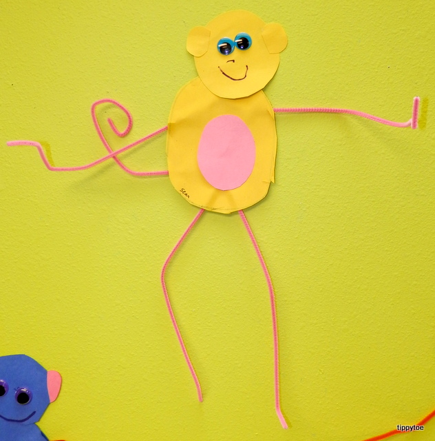 Tippytoe Crafts Paper Monkeys