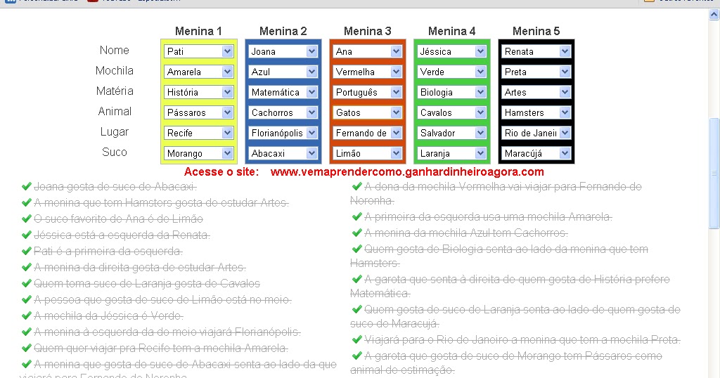 SIP - Sala de Informática Pedagógica: Exercícios de Uso dos Porquês - Quiz  - Racha Cuca