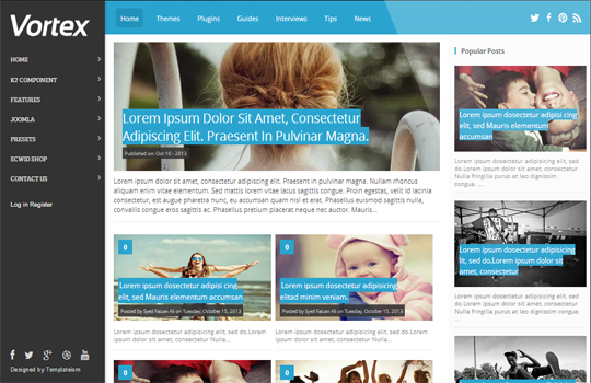 Vertex 10 Premium Blogger Templates of 2014 - Gorgeous Collection