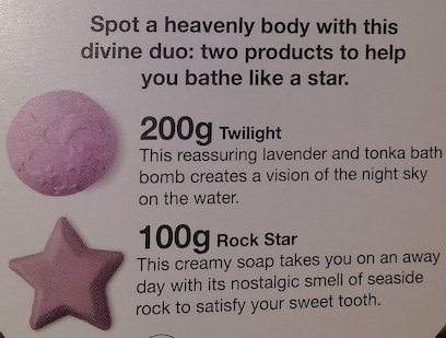 Lush Twilight Bath Bomb and Rock Star Soap - Lush Cosmic Gift Set