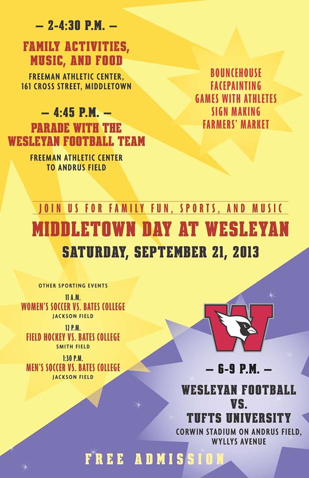 The Middletown Insider Middletown Day at Wesleyan Football Game