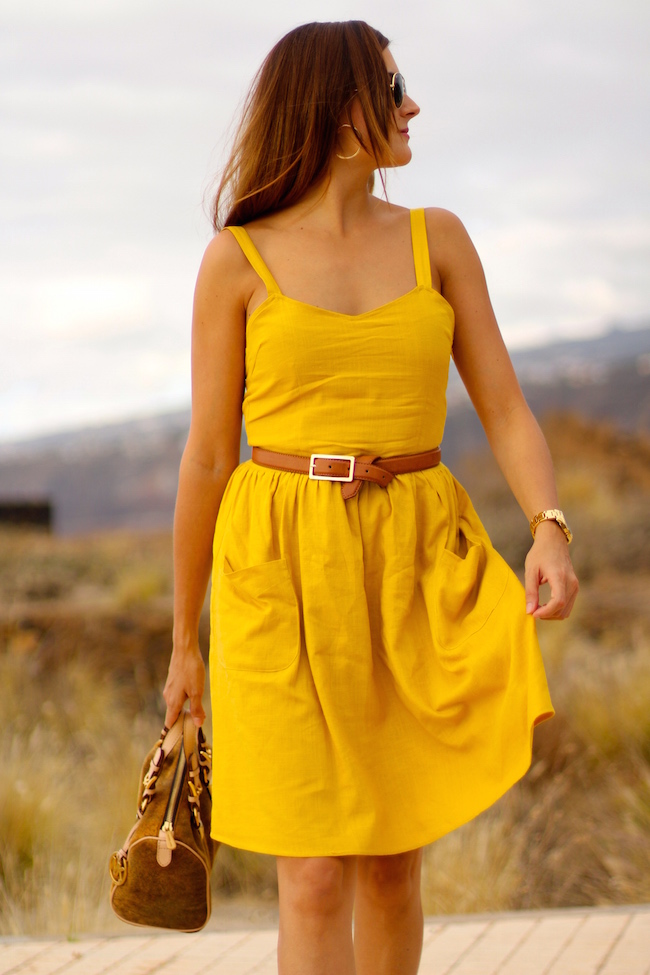 Marilyn's Closet FASHION BLOG Mustard Dress