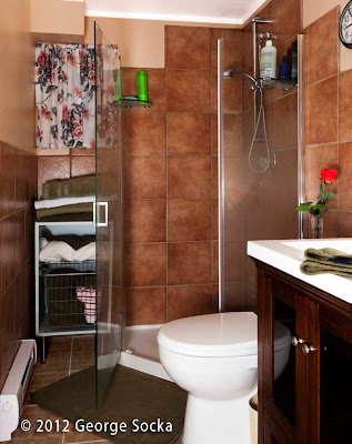 Residential Interior Tiled Bathroom and Shower Photo by George Socka