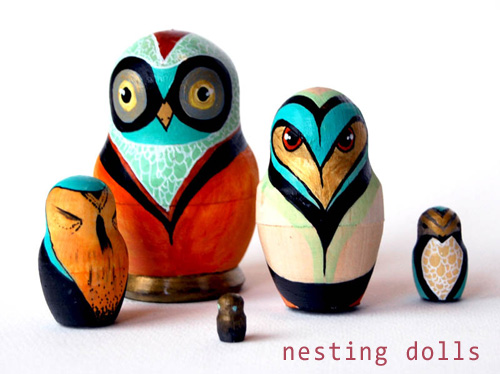 owl nesting dolls