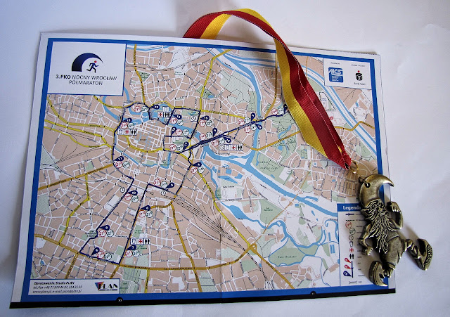 3. PKO Nocny Wrocław Półmaraton - medal i trasa biegu