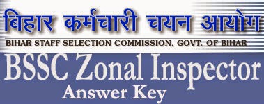 BSSC Answer Key 2014 Zonal Inspector Exam 21st Sep
