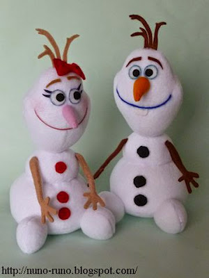 Snow girl and snowman