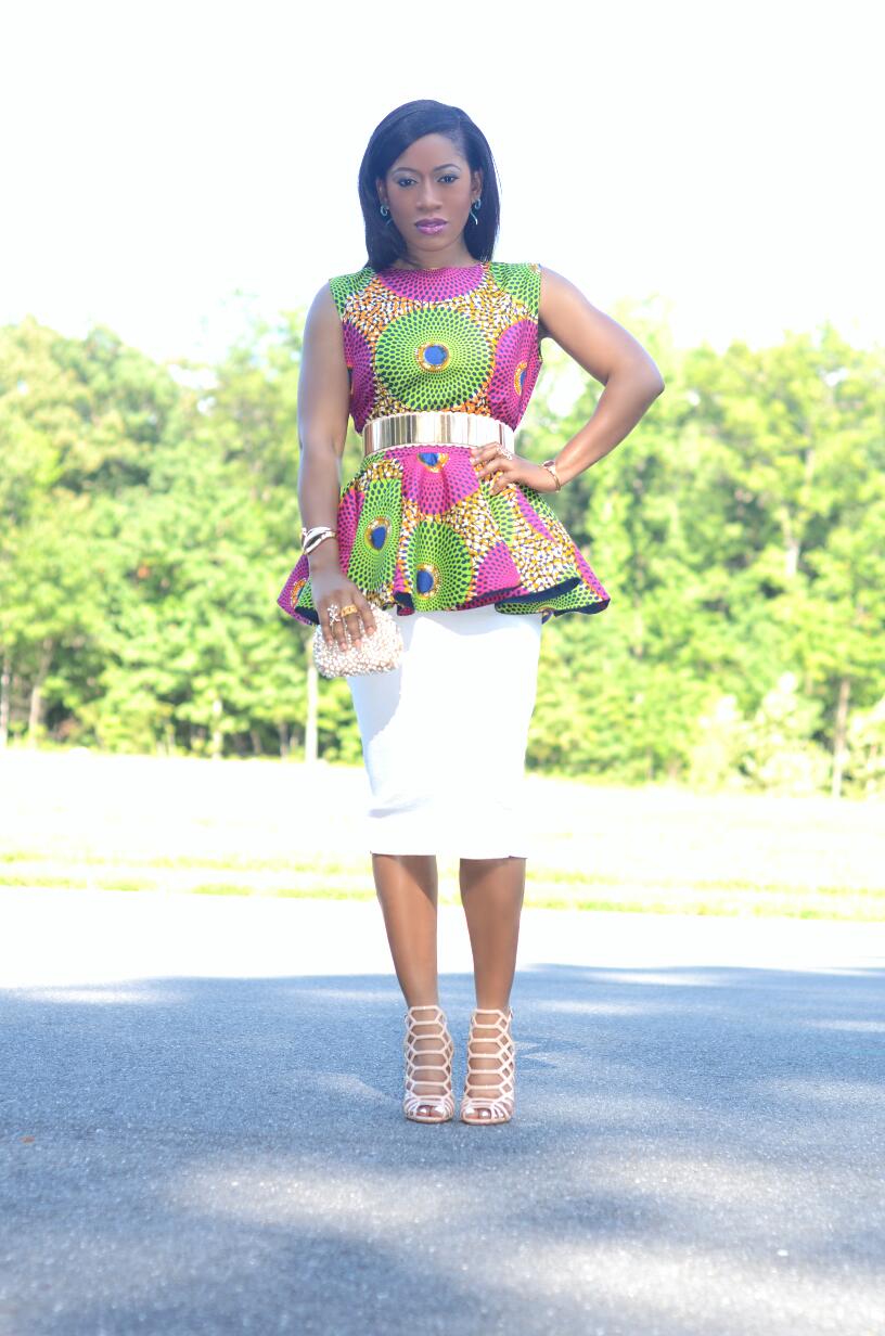 peplum top pencil skirt