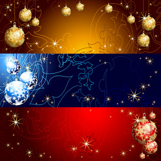 美しく輝くクリスマス ボールの背景 star studded christmas ball background イラスト素材4